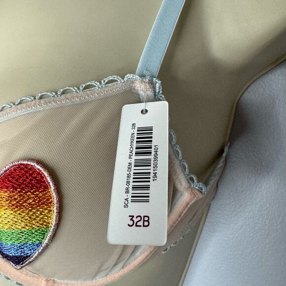 Adore me Alyshia Unlined Bra Rainbow Women's 32B New - Picture 3 of 5